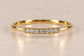 14K Yellow Gold Diamond Bar Ring