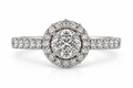 Round Diamond Cluster Halo Ring